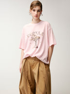 Rhinestone fountain angel T-shirt