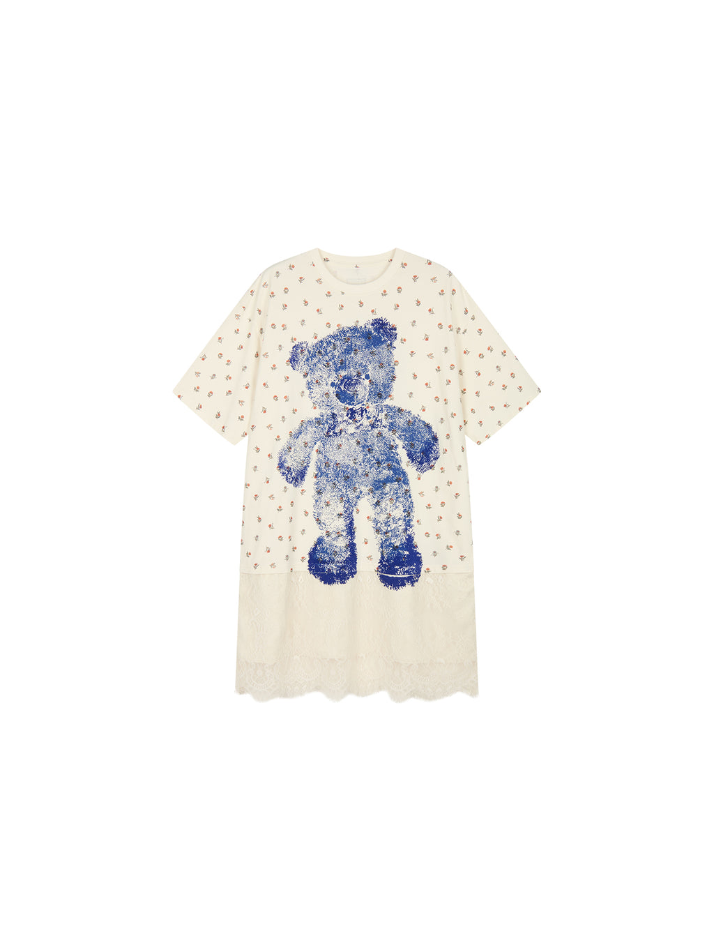 HUG bear print T-shirt dress