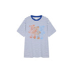 HUG bear print sailor stripe dress