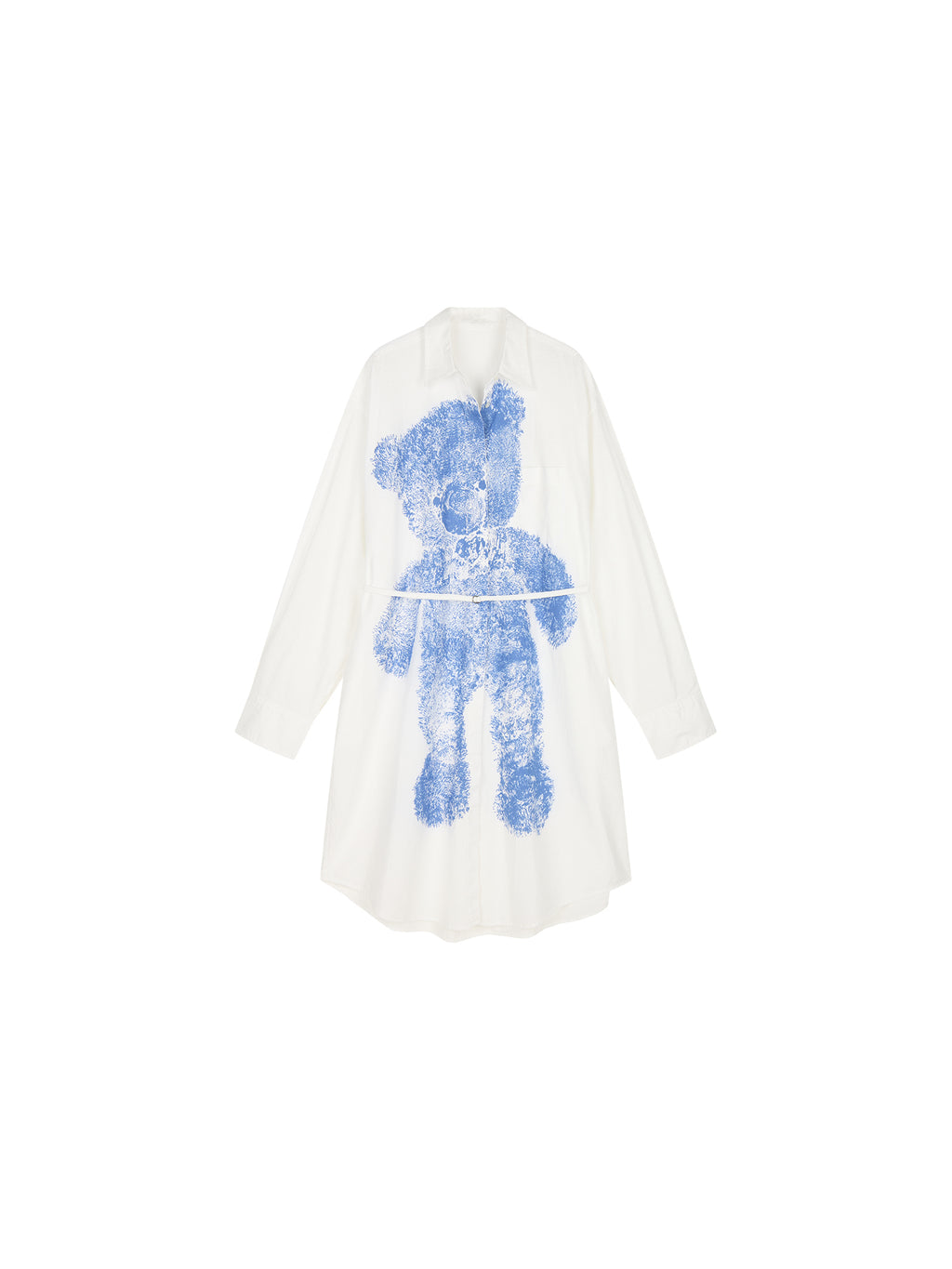 HUG bear print shirt dress