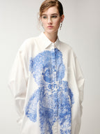 HUG bear print shirt dress