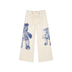 HUG bear print carpenter pants