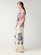 HUG bear print carpenter pants