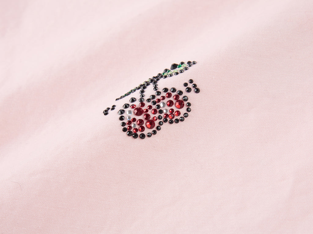 Rhinestone sporty cherry cargo pants