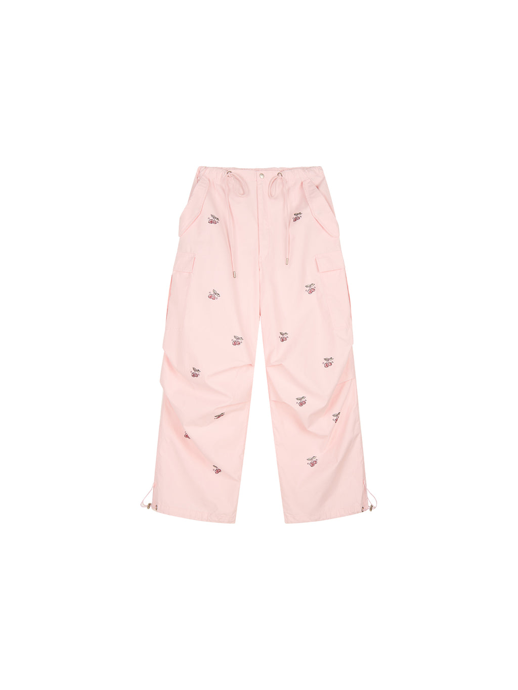 Rhinestone sporty cherry cargo pants