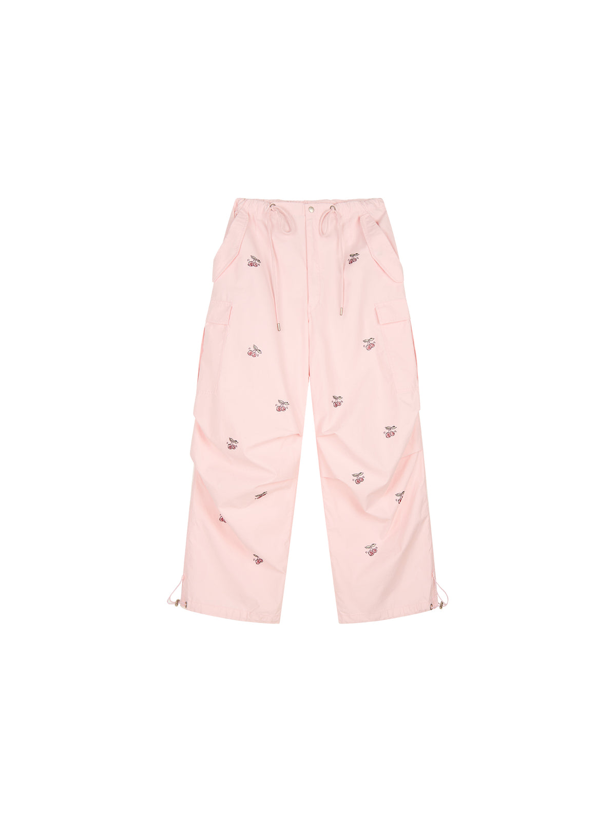 Rhinestone sporty cherry cargo pants