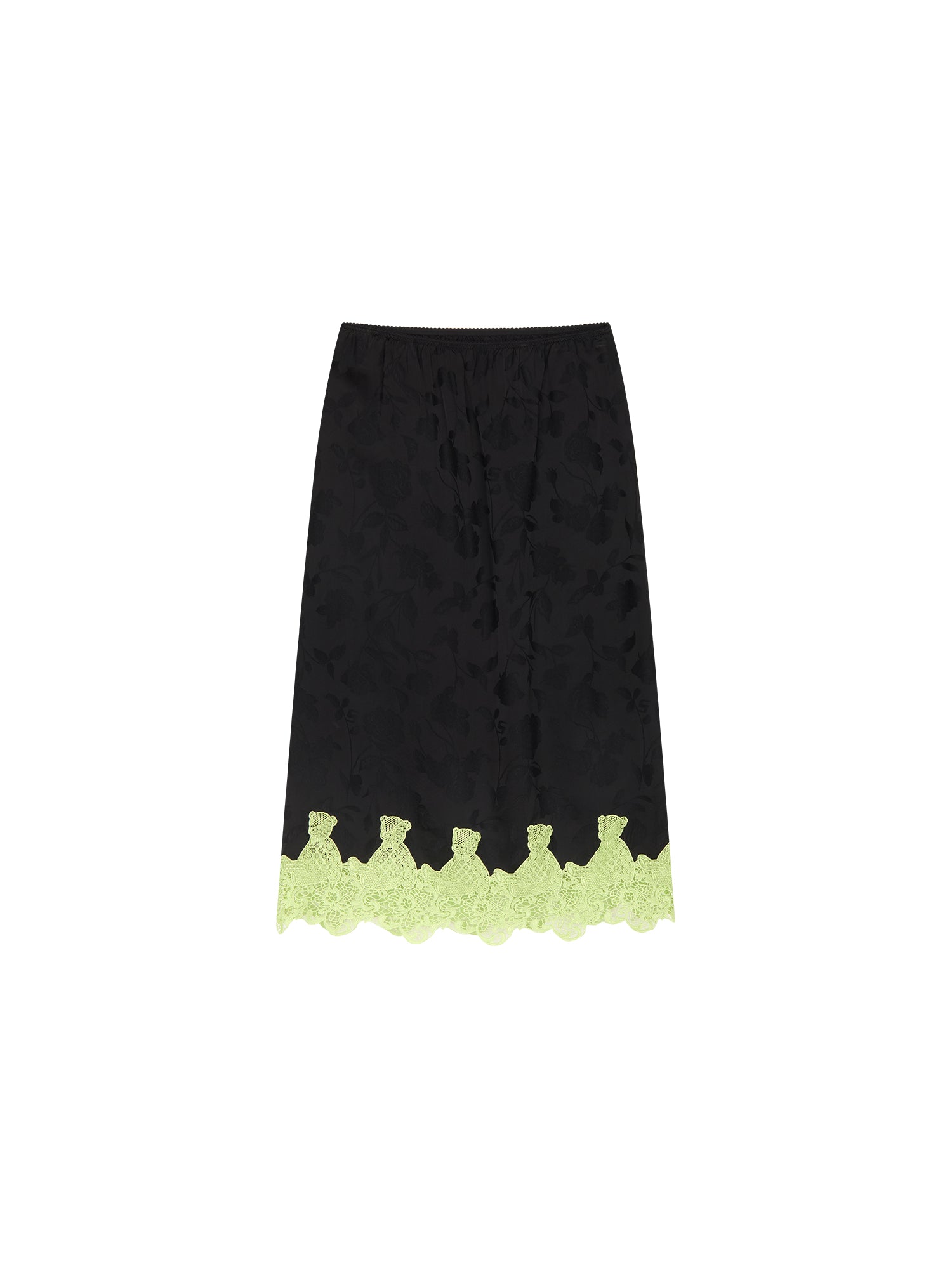 Lace bear jacquard half skirt