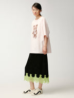 Lace bear jacquard half skirt