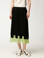 Lace bear jacquard half skirt