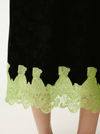 Lace bear jacquard half skirt
