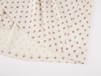 Sad bear jacquard appliqué pintuck shirt