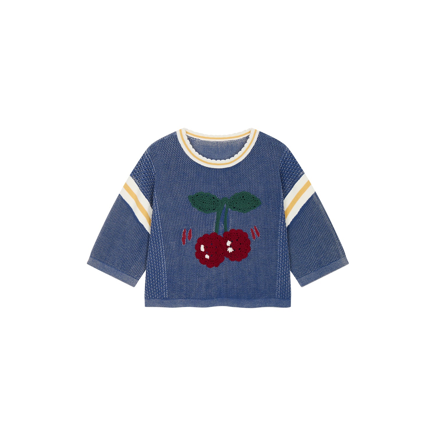 Handmade dynamic cherry knit T-Shirt