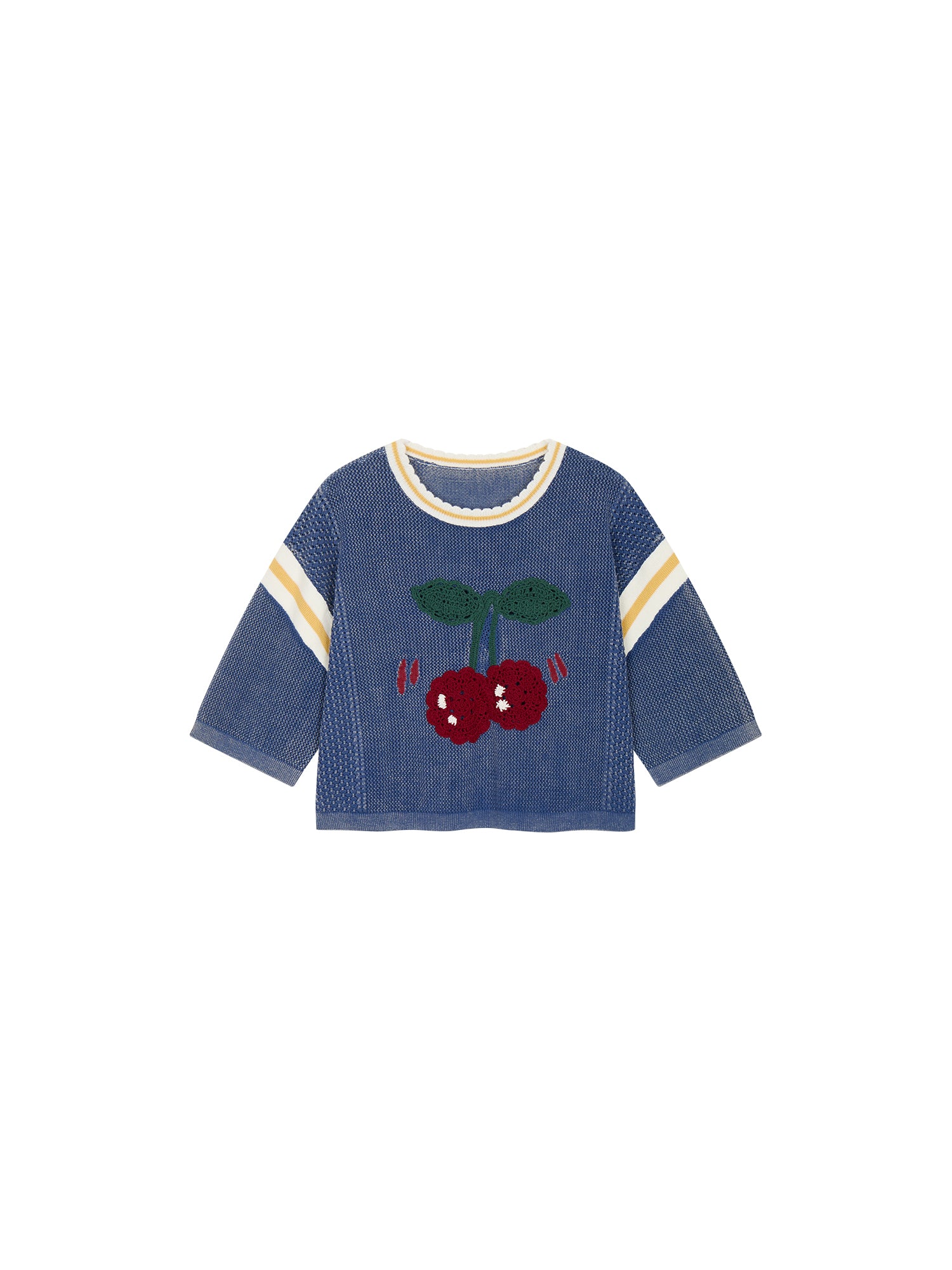 Handmade dynamic cherry knit T-Shirt