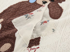 Sad bear embroidered hollow knit T-Shirt