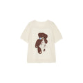 Sad bear embroidered hollow knit T-Shirt