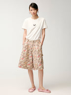Sad bear embroidered emblem T-Shirt