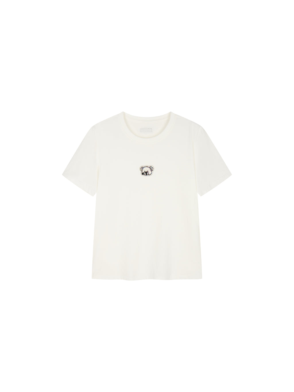 Sad bear embroidered emblem T-Shirt