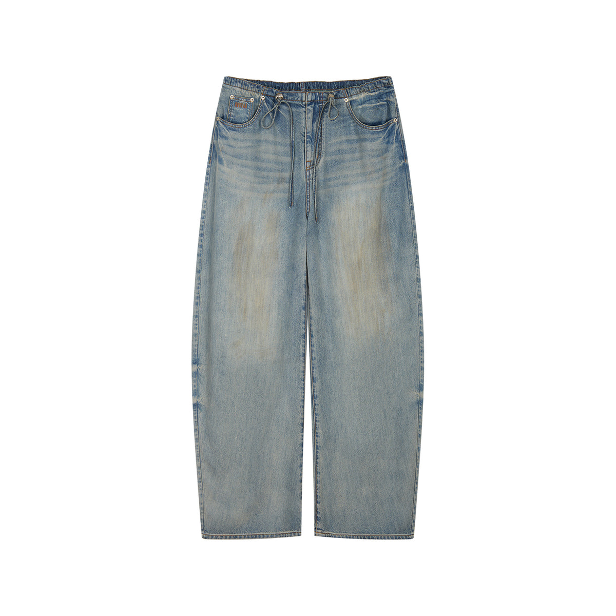 Washed tencel denim trousers