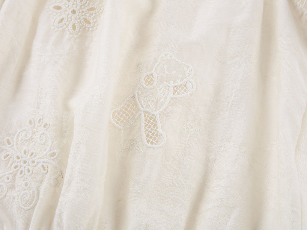 Openwork embroidered wool-blend vest