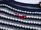 Hand-crocheted 3D floral and insect print knit cami