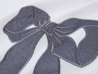 Bow appliqué embroidered T-shirt