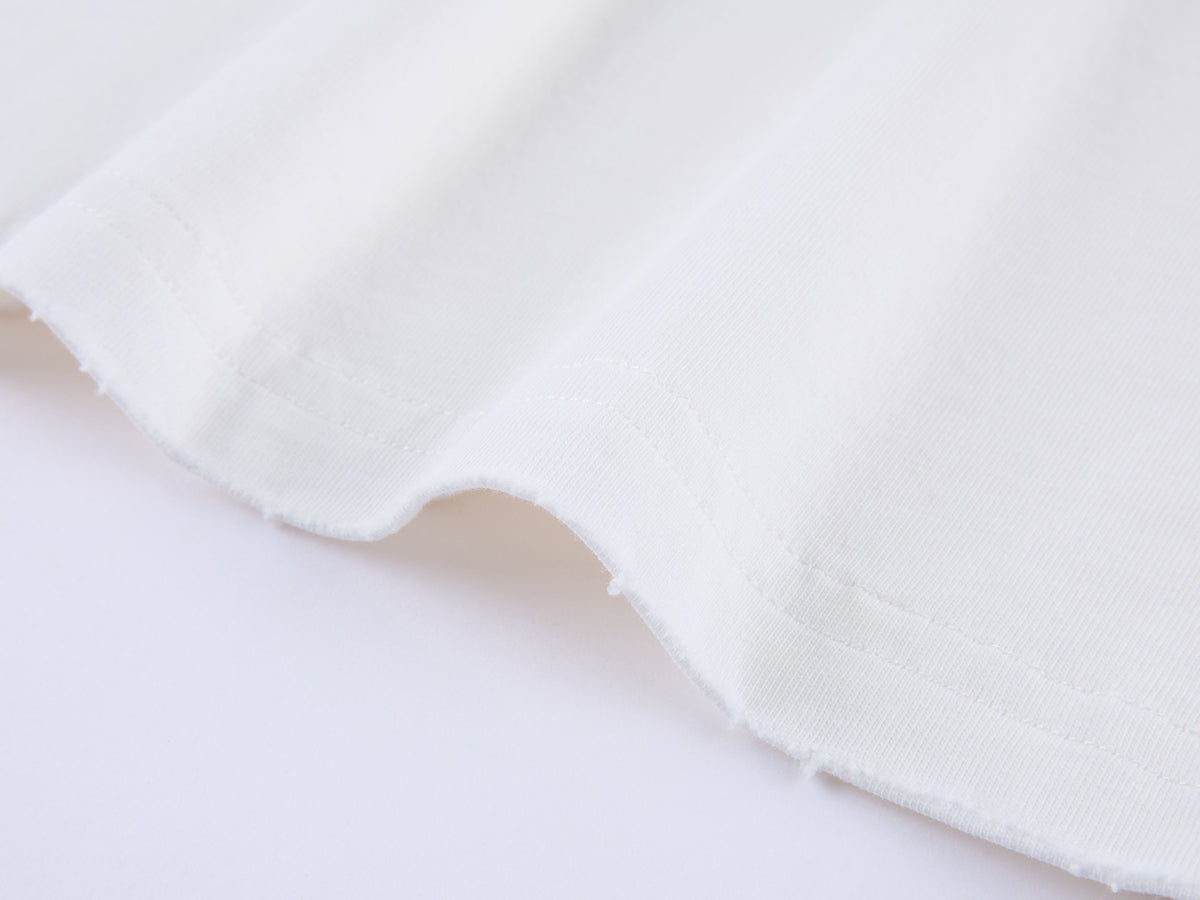Bow appliqué embroidered T-shirt