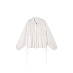 Lace openwork embroidered baseball jacket