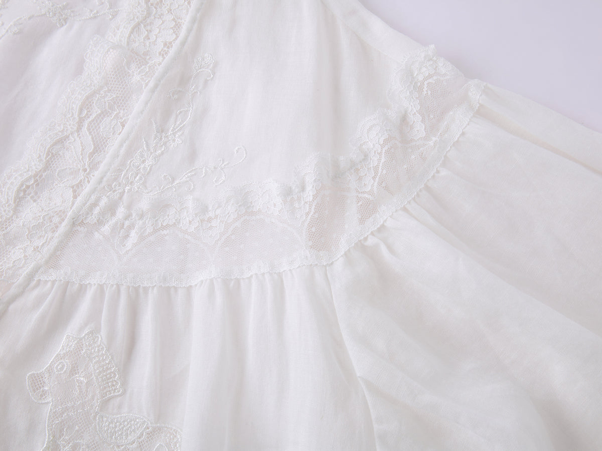Lace embroidered tea dress