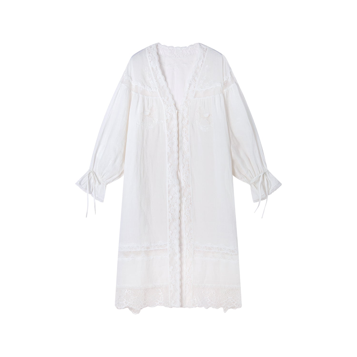 Lace embroidered tea dress