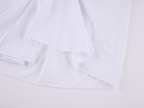 Lace appliqué pleated shirt