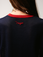 Handcrafted dynamic rocking horse knit T-shirt