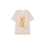 Openwork embroidered knit T-shirt