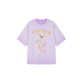 Lace appliqué embroidered T-shirt