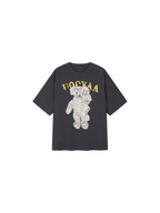 Lace appliqué embroidered T-shirt