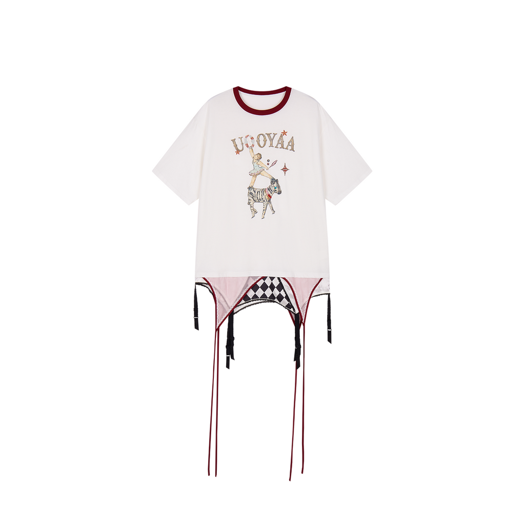 Draped layered camisole T-shirt