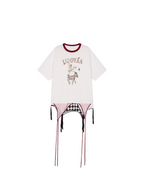 Draped layered camisole T-shirt