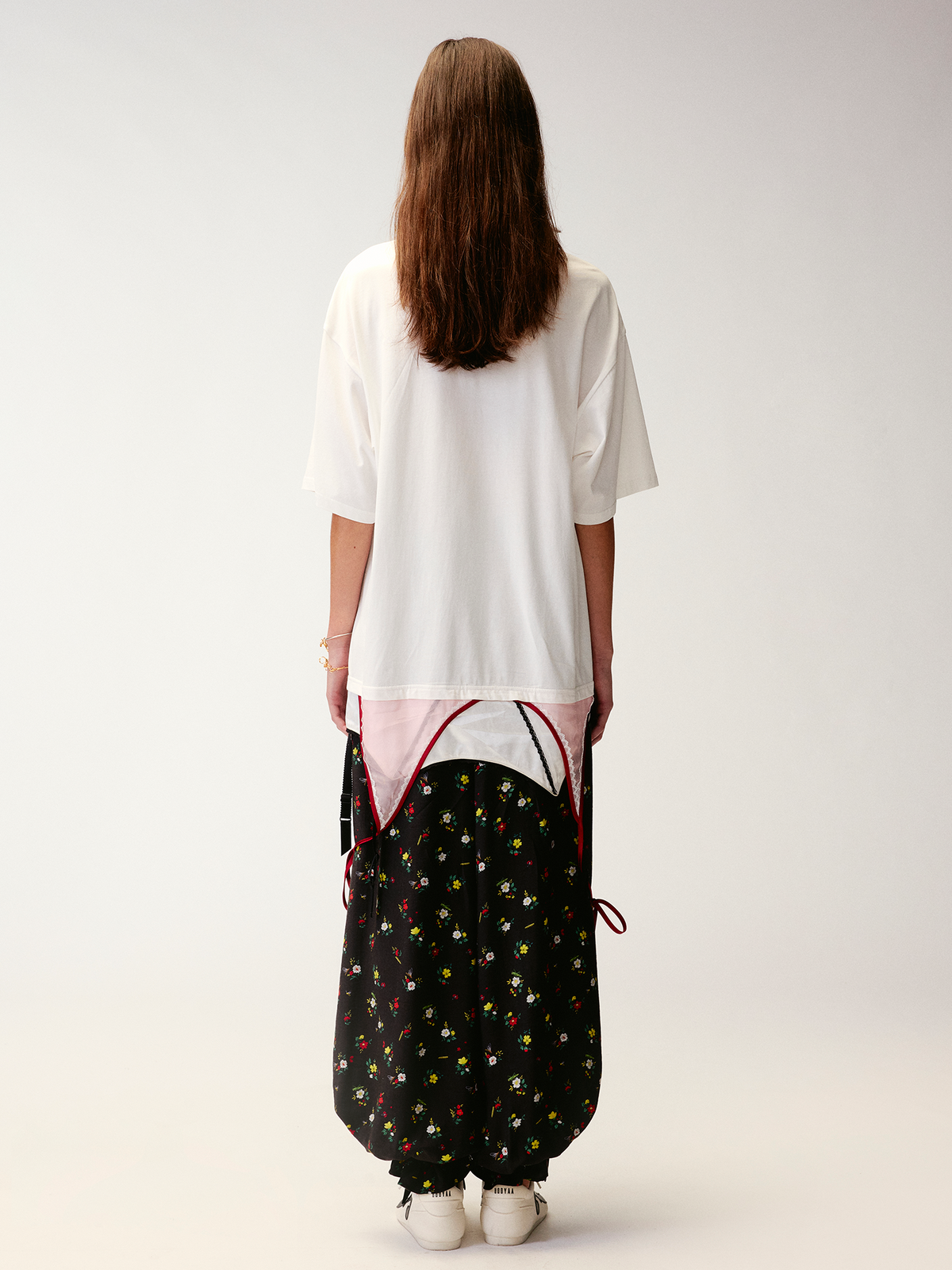 Draped layered camisole T-shirt