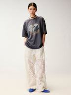 Lace Patchwork Cargo Pants