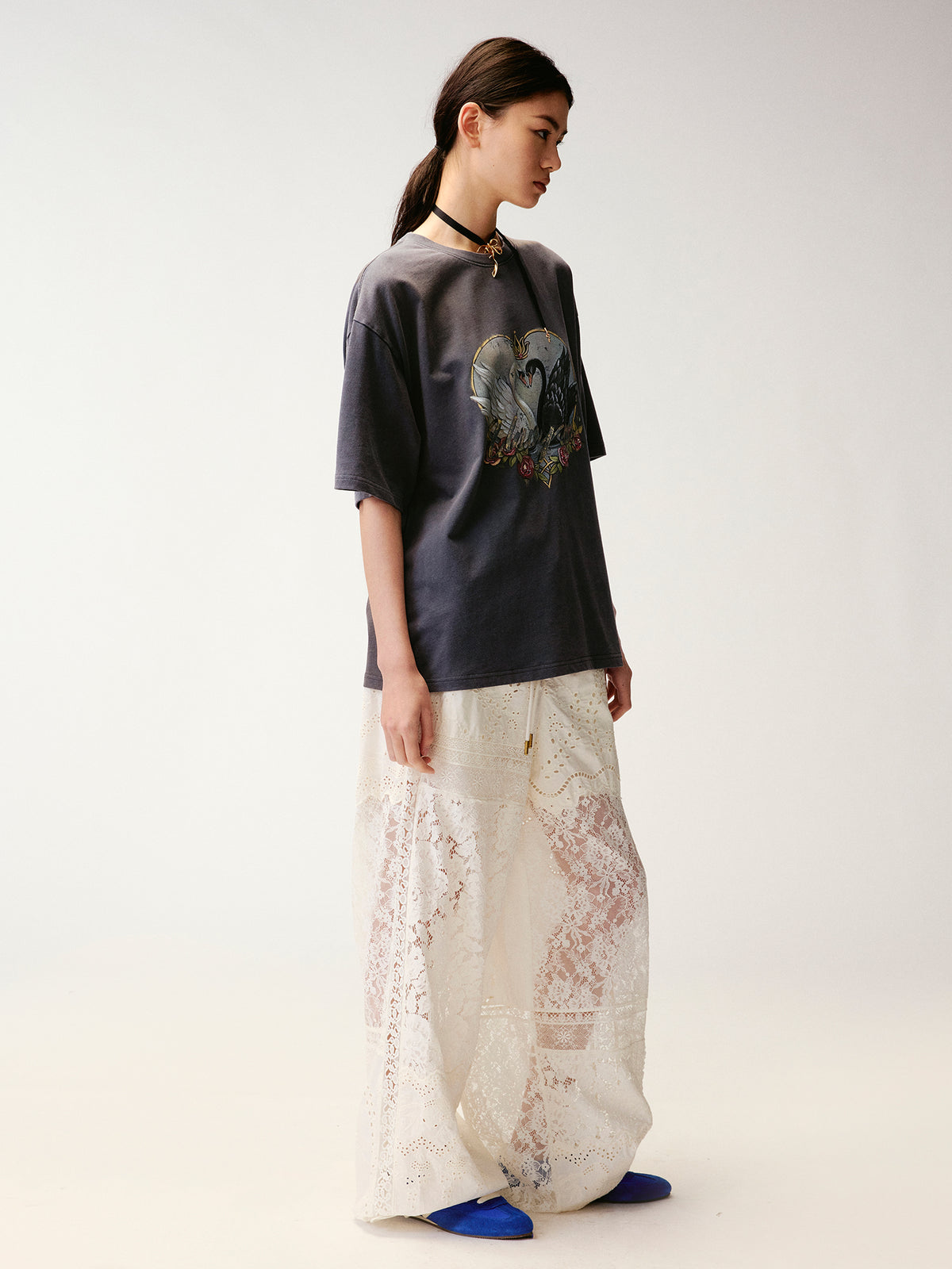 Lace Patchwork Cargo Pants