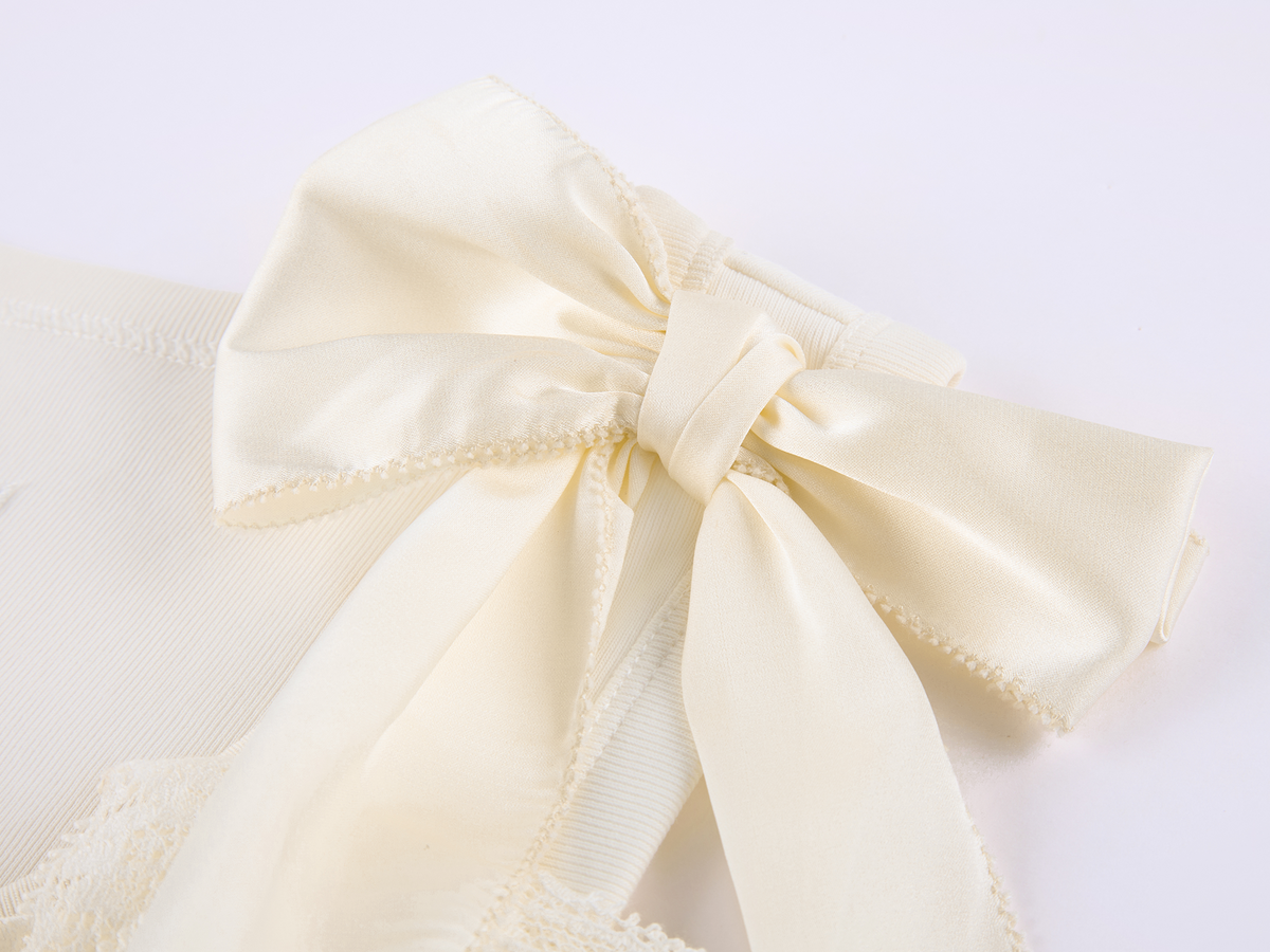 3d satin lace bow cami
