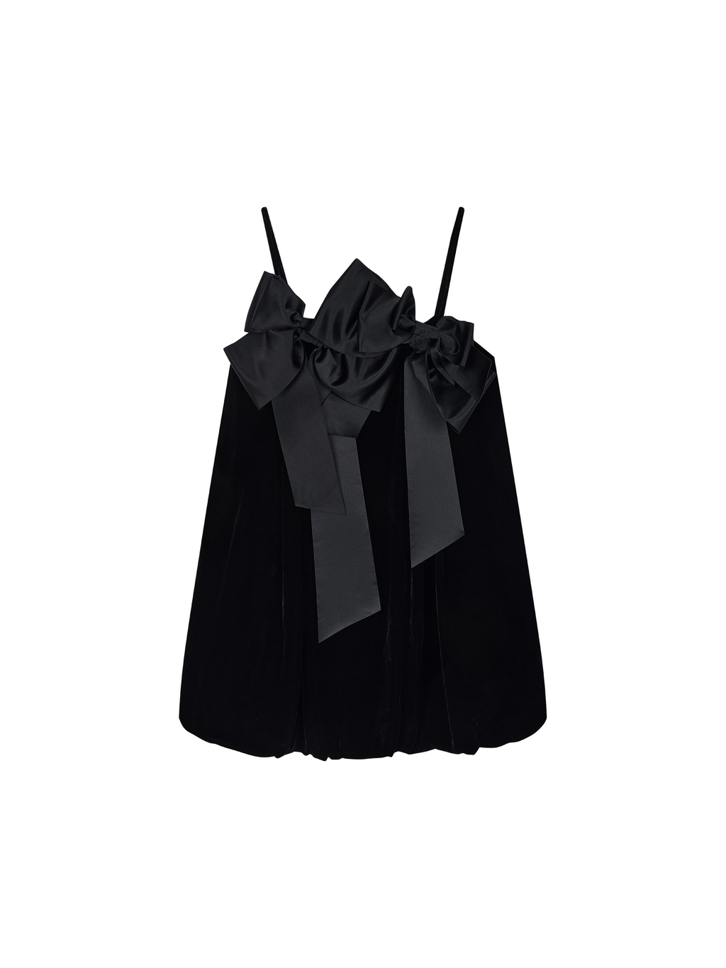 3d bow silk cami dress