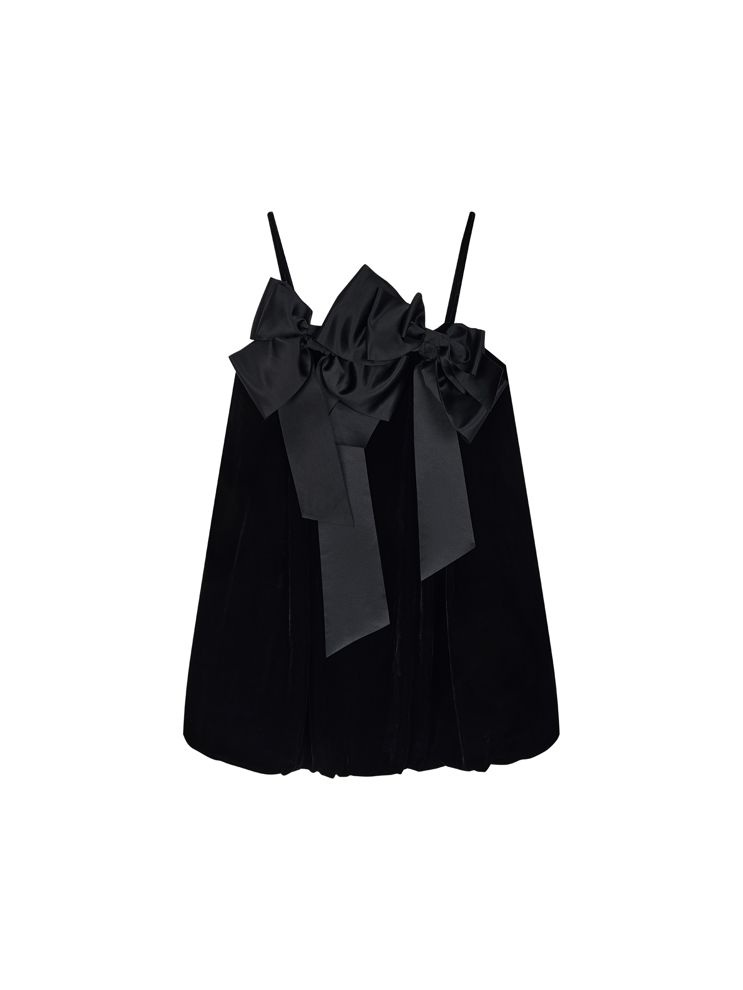 3d bow silk cami dress