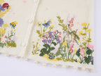 Hand-embroidered insect and floral cuban collar cardigan