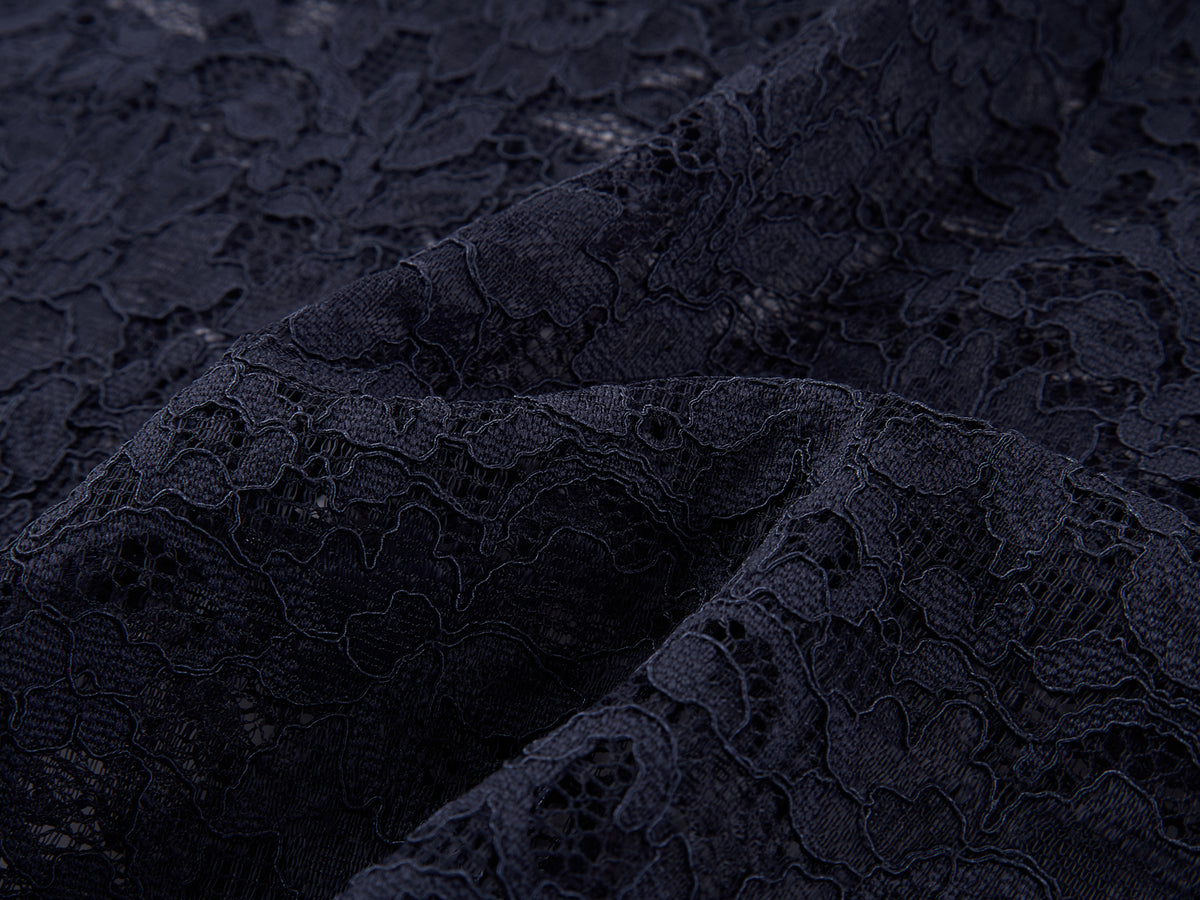 Insect and floral embroidered lace T-shirt