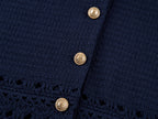 Sailor collar cutout knit vest dress