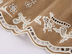 Lace insect and floral cutout embroidered shorts