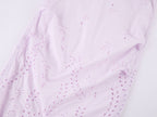 Eyelet Cutout Floral Parachute Pants