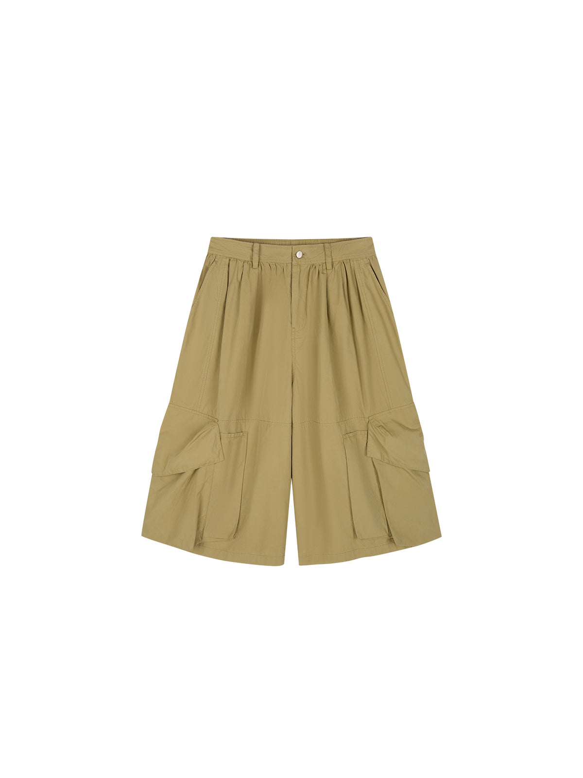 Multi-Pockets Knee-Length Cargo Shorts