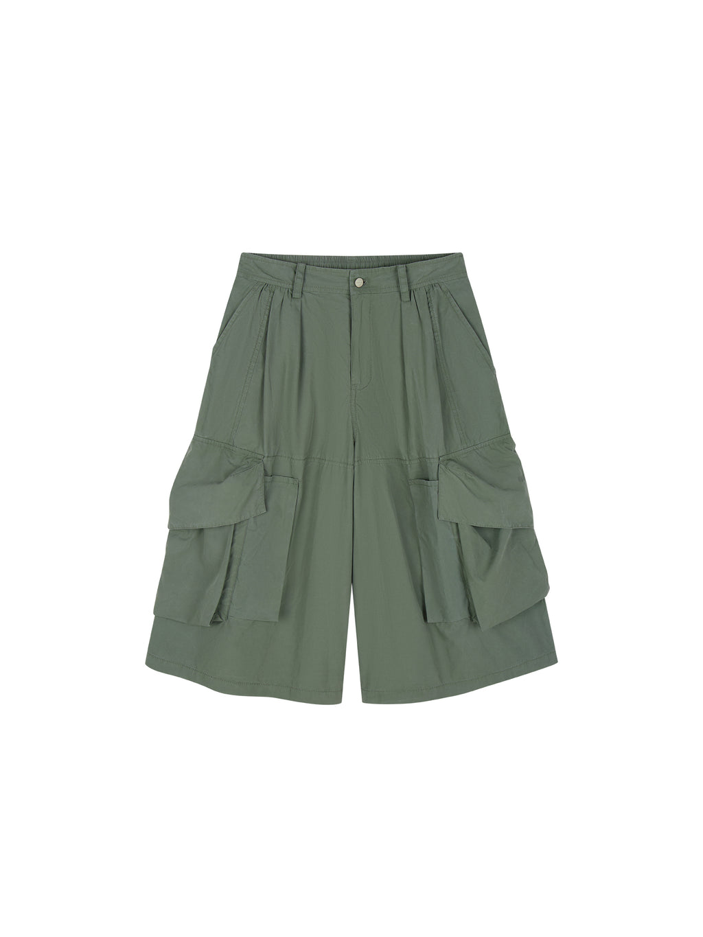 Multi-Pockets Knee-Length Cargo Shorts