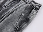 Pleated Cropped Cargo Pants